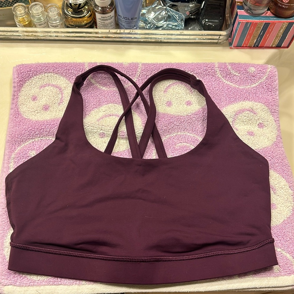 lululemon athletica Deep Plum Crossback Sports Bra